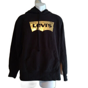 Levi's Medium Black Hooded Sweatshirt NWT